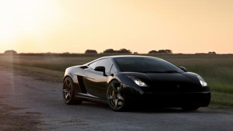 Sleek Lamborghini Gallardo in Sunset Shine wallpaper