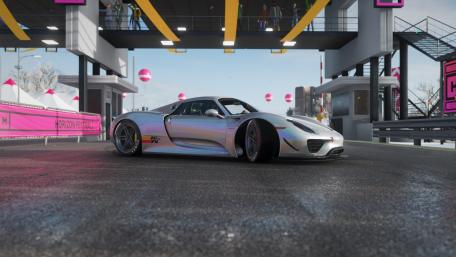Sleek Race Car Ready for Action wallpaper