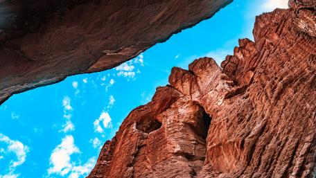 Majestic Canyon Under the Blue Sky wallpaper