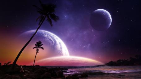 Cosmic Shores of an Alien Paradise wallpaper