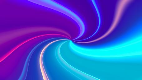 Neon spiral blue and purple wallpaper