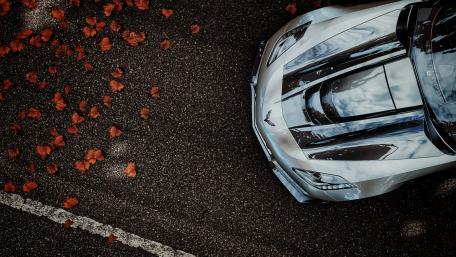 Sleek Chevrolet Corvette ZR1 on Asphalt Surface wallpaper