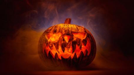 Incense Jack-o'-lantern wallpaper