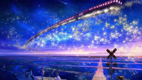 Flying train wallpaper