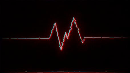 Wave Glitch Red 8K wallpaper