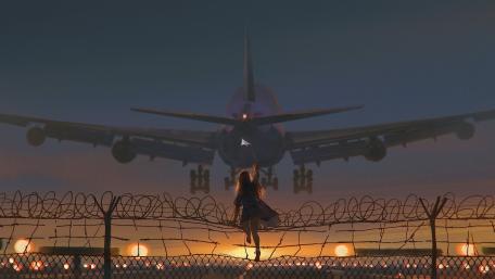 Catching the flight wallpaper