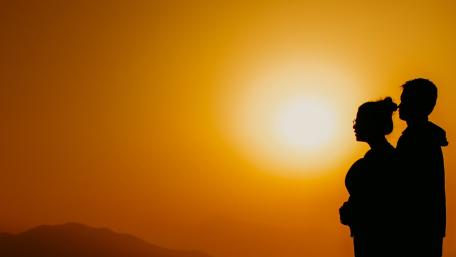 Sunset Silhouettes Embracing Nature's Beauty wallpaper