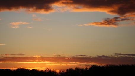Golden Horizon with Fiery Sunset Glow wallpaper