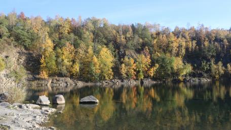 Autumn Serenity Reflected in Tranquil Waters wallpaper