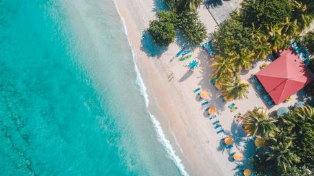 Tropical Paradise from Above in 4K wallpaper