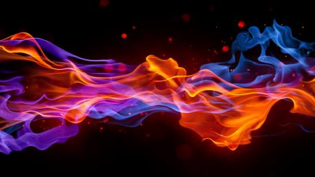 Fiery Hues Dance in Abstract wallpaper