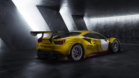 Yellow Ferrari 488 GT Radiance wallpaper