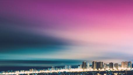 Skyline Serenity at Dusk wallpaper