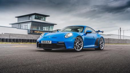 Sleek Blue Porsche 911 GT3 Wallpaper wallpaper