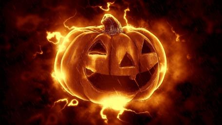 Fierce Halloween Pumpkin Blaze wallpaper