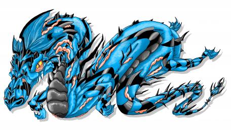 Majestic Azure Dragon Unleashed wallpaper