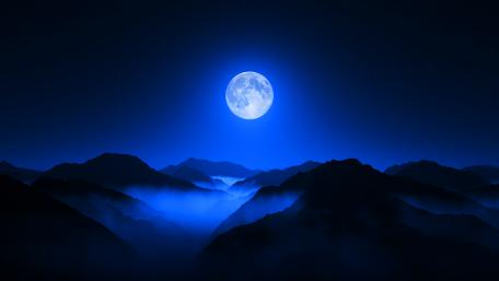 Moonlit Mountain Majesty wallpaper