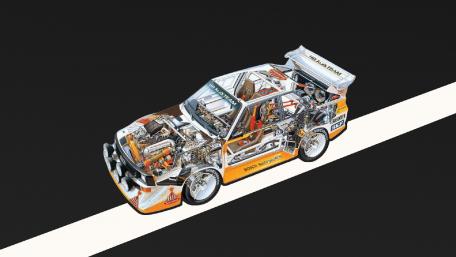 Audi S1 Technical Illustration Wallpaper wallpaper