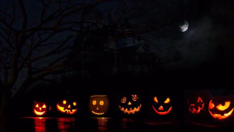 Halloween Night with Pumpkin Parade wallpaper