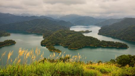 Serene River Landscape in 4K Quality wallpaper