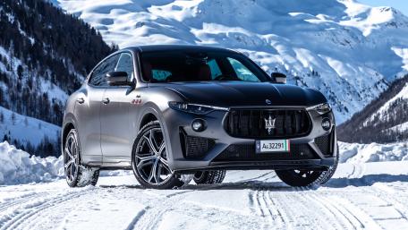 Maserati Levante in a Winter Wonderland wallpaper
