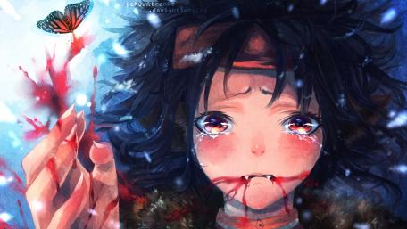 Ethereal Despair in Twilight Hues wallpaper