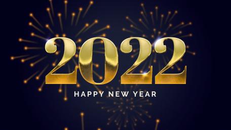 Golden Joy of New Year Celebration 2022 wallpaper