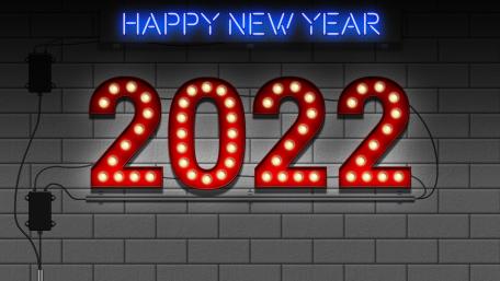 Neon Sign 2022 New Year wallpaper