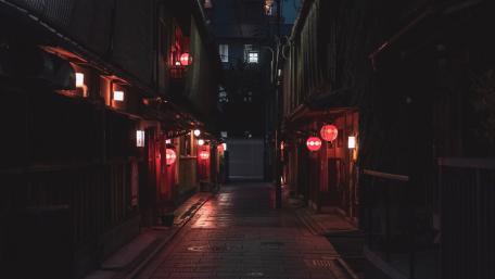 Urban Chinese Alleyway wallpaper