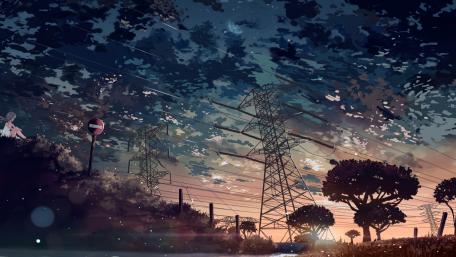 Beautiful Sky sunset Art wallpaper
