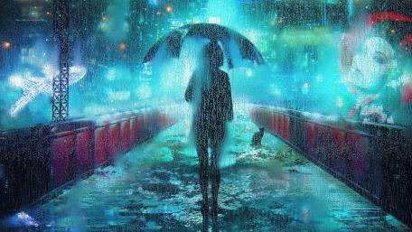 Midnight Rain Alley wallpaper