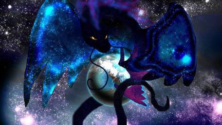 Cosmic Dragon Guardian in Space wallpaper