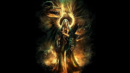Enchantress in a Realm of Darkness wallpaper