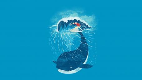 Whale Waves and Surfboard Craze wallpaper