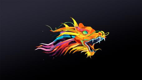 Geometric dragon wallpaper