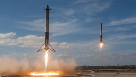 Falcon Heavy Landing wallpaper