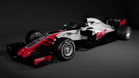 Dynamic Haas F1 Car Wallpaper for Racing Enthusiasts wallpaper