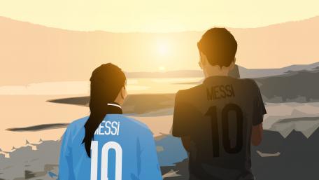 Serene Beachside Football Tribute wallpaper
