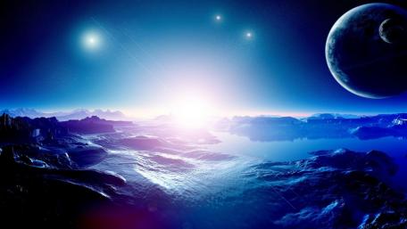 Celestial Dreams of a Blue Planet wallpaper