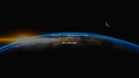 Shoot for the stars, but if you happen to miss, shoot for the moon instead. wallpaper
