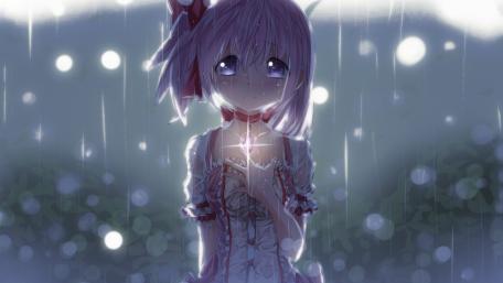 Tearful Moments in the Rain wallpaper