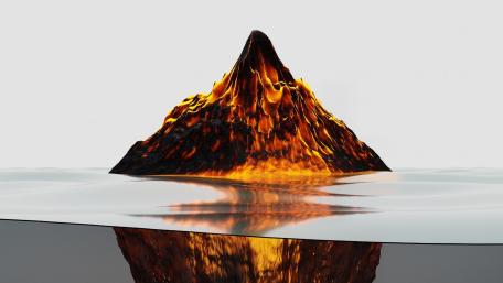 Fire mountain wallpaper