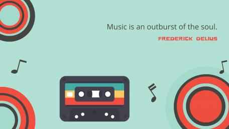 Music is an outburst of the soul wallpaper