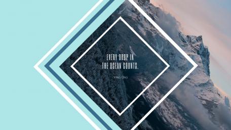 Every drop in the ocean coounts. wallpaper