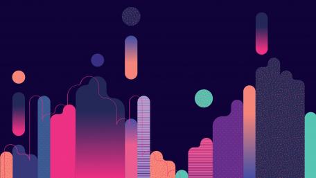 Vibrant Abstract Landscape Design wallpaper