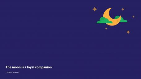 The moon is a loyal companion. wallpaper