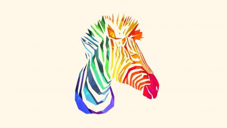 Vibrant Zebra Abstract Art Design wallpaper