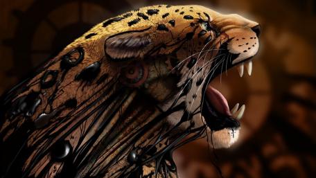 Roaring Wild Majesty in Digital Art wallpaper