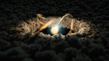 Protoplanetary Dreamscape: Cosmic Formation in 8K Detail wallpaper