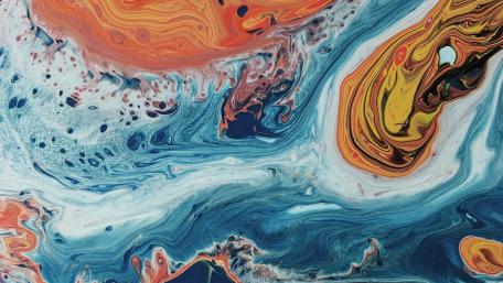 Abstract Background with Swirls Multicolor Splashes of Paints wallpaper